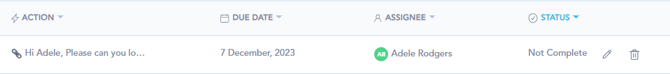 How to assign an action linked to a report within the portal 4