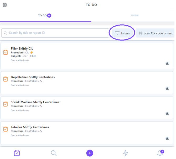 How to filter the Apps to do list 4