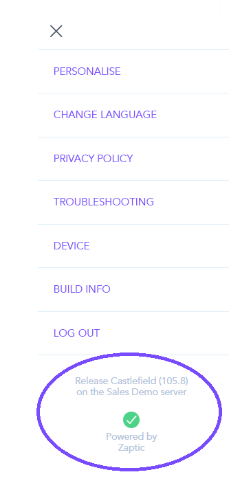 How to find out which Zaptic App version you are using 2