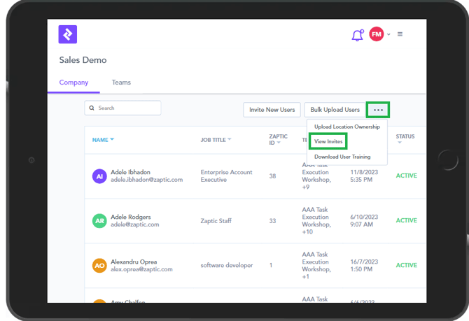 How to revoke or resend an invitation to a user 1