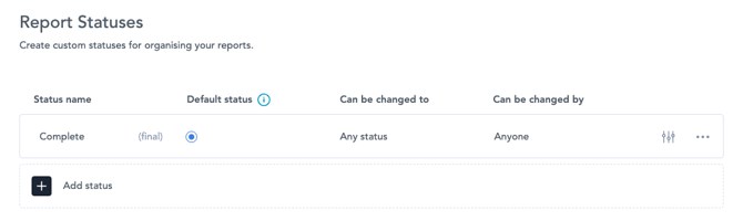Report Statuses whats new after release 133 2
